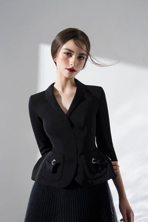 Black Butterflies Blazer
