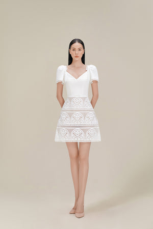 WHITE LACE DRESS