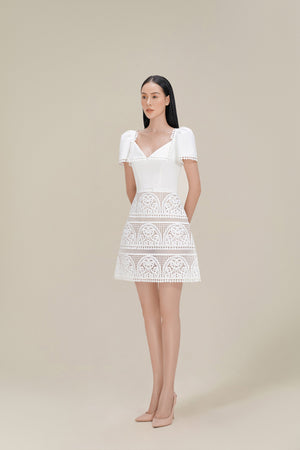 WHITE LACE DRESS