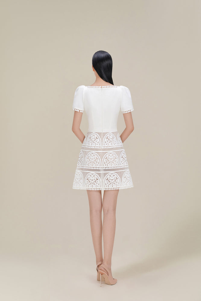 WHITE LACE DRESS