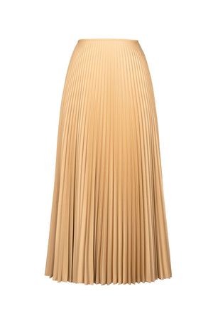 CAMEL PLEAT SKIRT