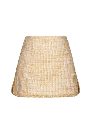 GOLD TWEED MINI SKIRT