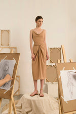 Drape Skirt - Brown