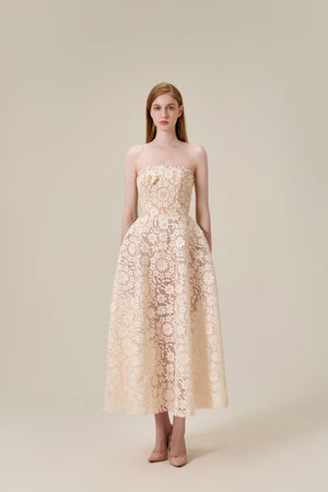 Beaded Butterflies Midi Dress