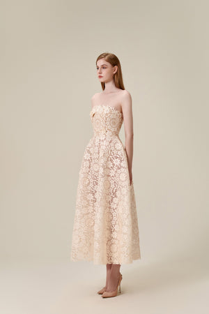 Beaded Butterflies Midi Dress