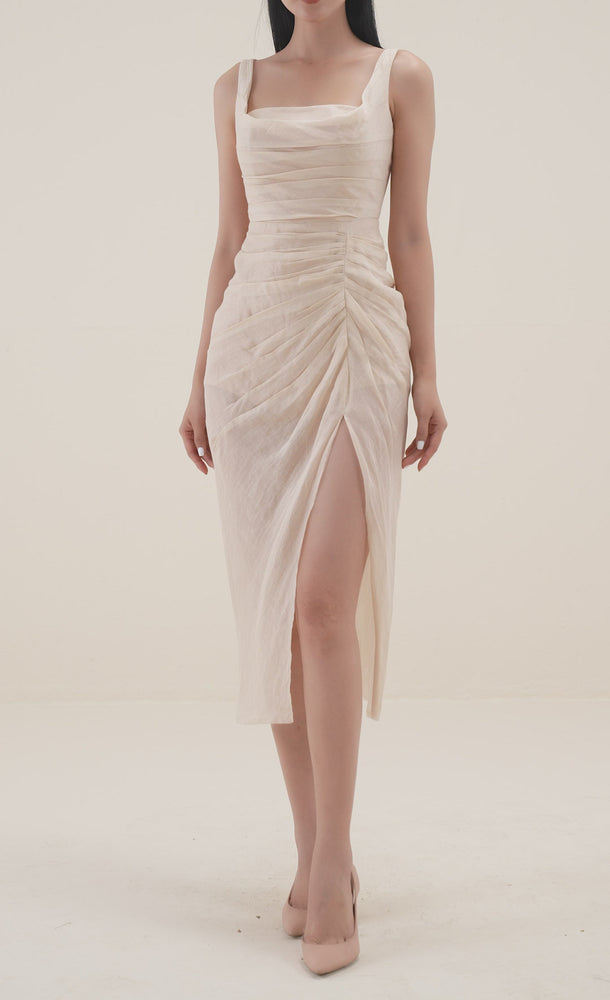 
            
                Load and play video in Gallery viewer, ORGANZA LINEN DRAPED DRESS
            
        