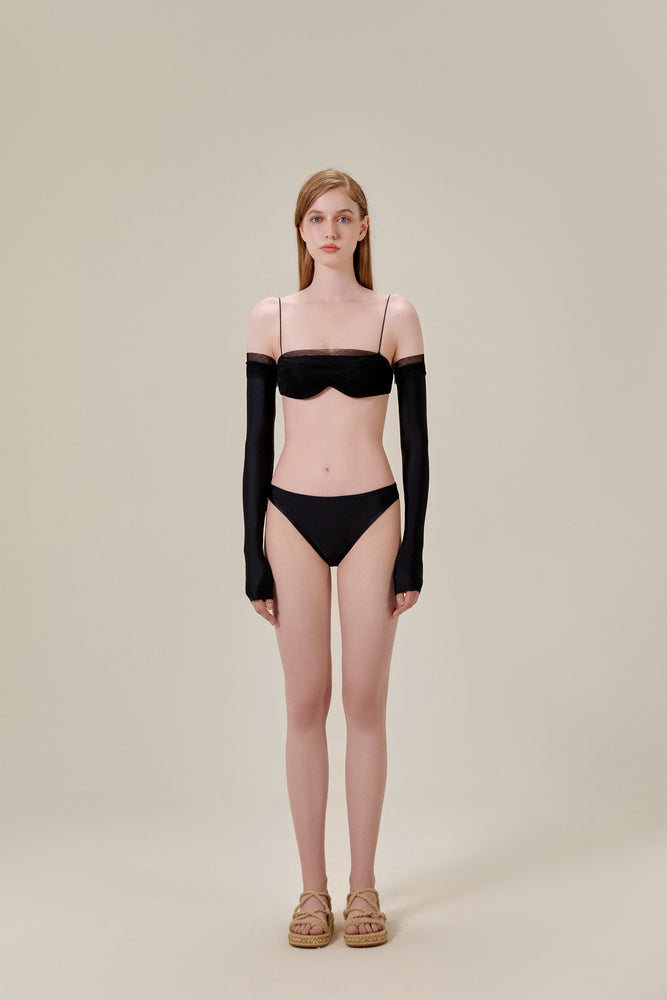 Black Tule Two-piece Bikini