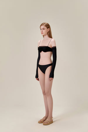 Black Tule Two-piece Bikini
