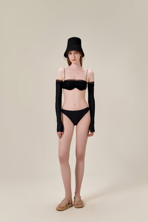 Black Tule Two-piece Bikini