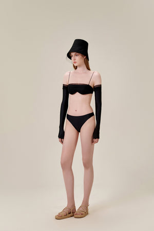 Black Tule Two-piece Bikini