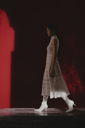 
            
                Load and play video in Gallery viewer, White Lace Sleeveless Dress
            
        