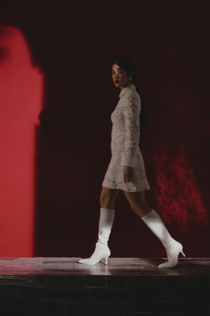 
            
                Load and play video in Gallery viewer, White Lace Mini Dress
            
        