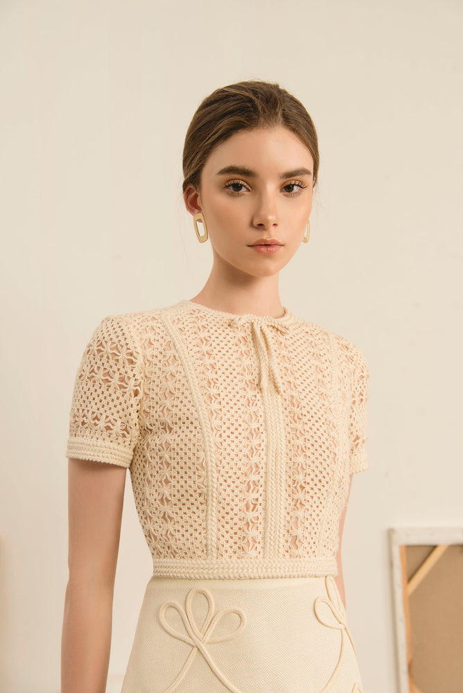 
            
                Load image into Gallery viewer, Ivory Lace Top
            
        