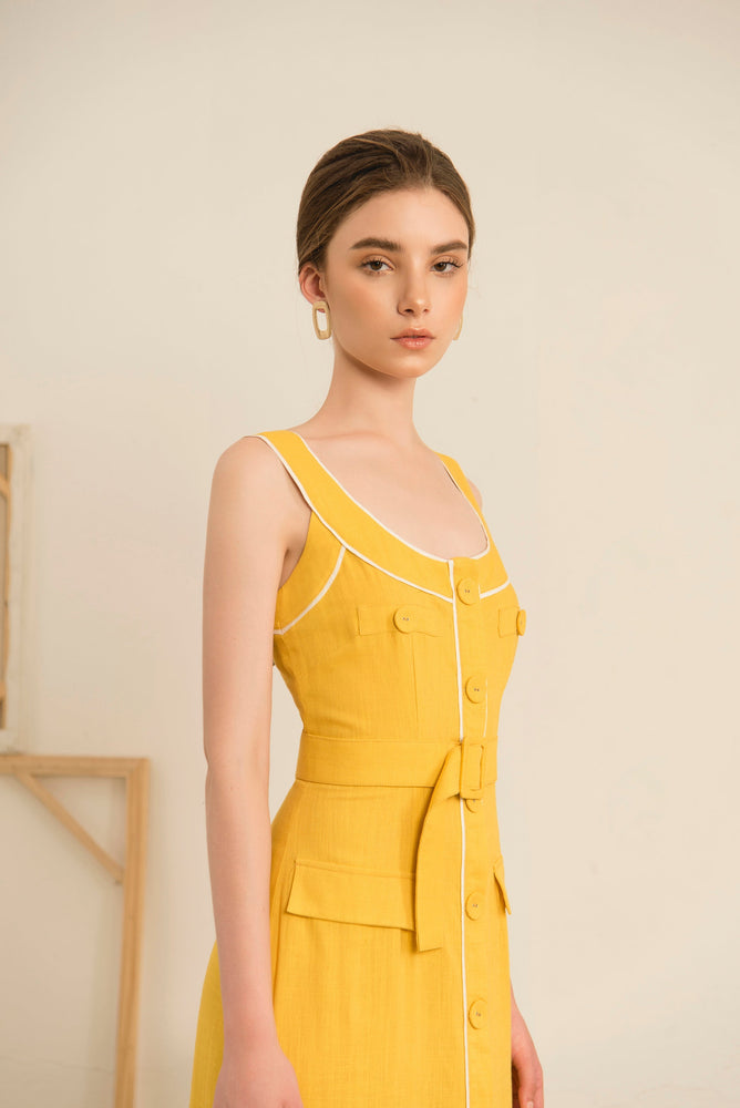 Sleeveless Dress Beige