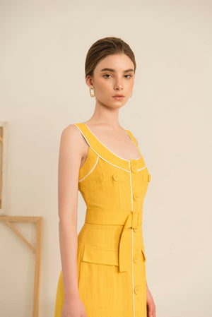 Sleeveless Dress Beige