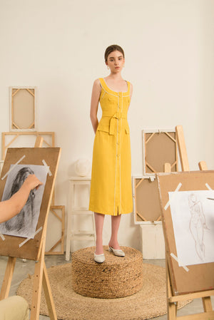 Sleeveless Dress Beige