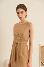 Brown Linen Dress