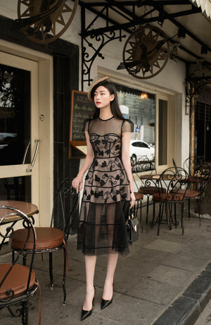 Black Butterflies Dress