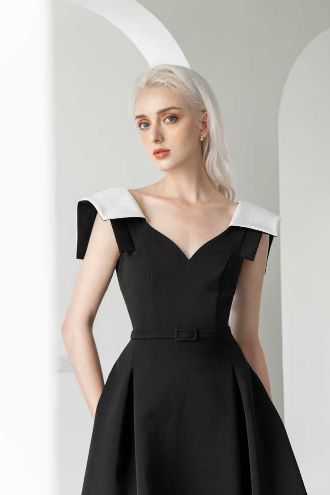 WHITE SHOULDER DRESS
