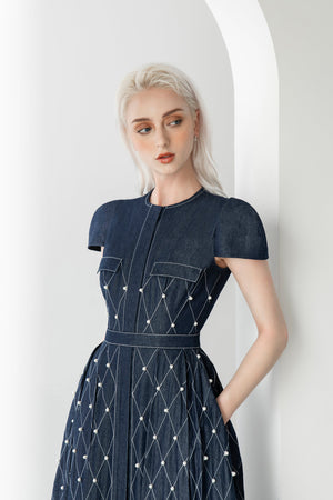 Denim Pearl Dress