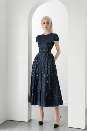 Denim Pearl Dress