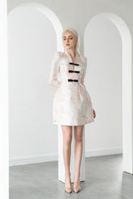 BROCADE DRESS - PINK