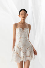 Scallop Lace Mini Dress
