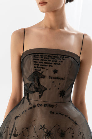 BEADED EMBROIDERED DRESS