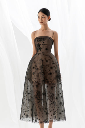 BEADED EMBROIDERED DRESS