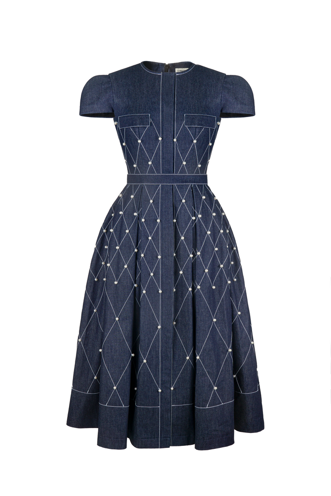 Denim Pearl Dress