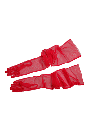 
            
                Load image into Gallery viewer, Red Tule Gloves
            
        