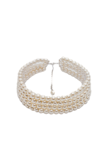 4 Rows Pearl Choker