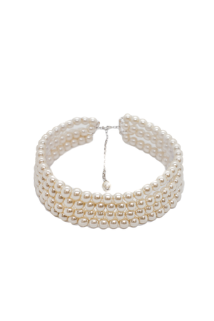 
            
                Load image into Gallery viewer, 4 Rows Pearl Choker
            
        