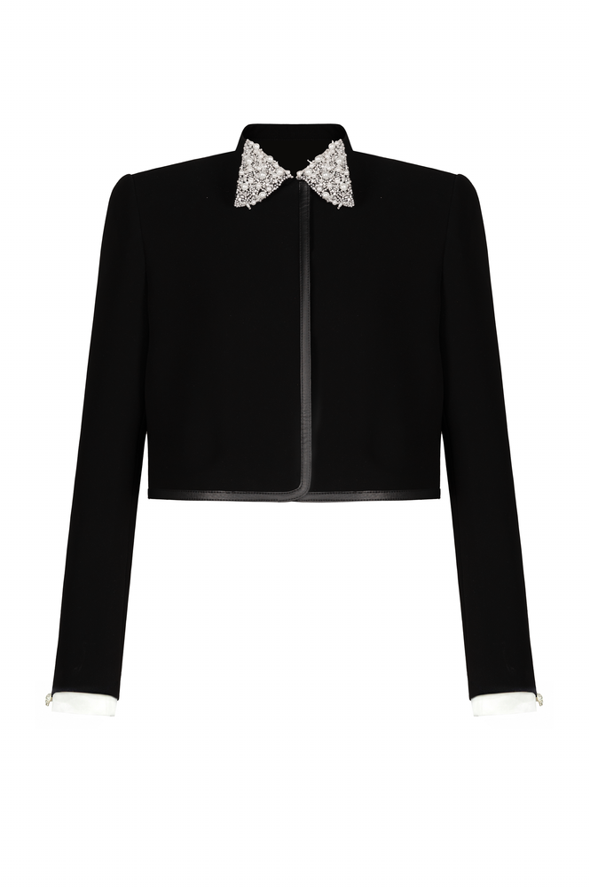 BEADED BOW JACKET