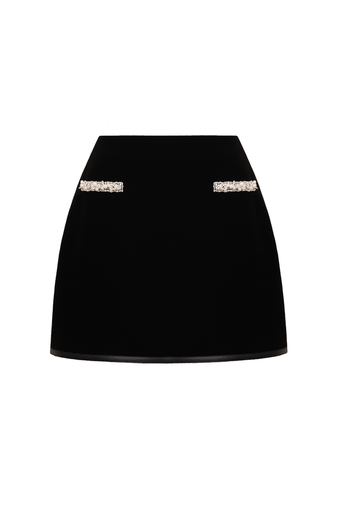 BEADED MINI SKIRT