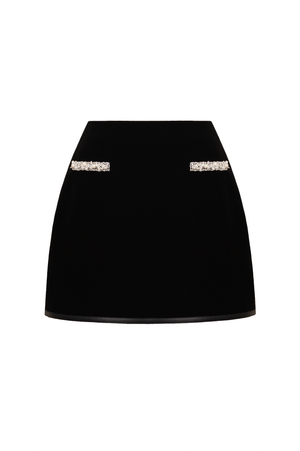 BEADED MINI SKIRT