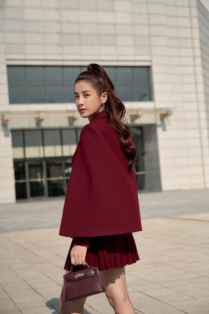 Bordeaux Cape Blazer
