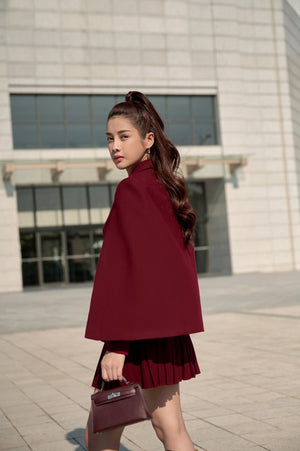 Bordeaux Cape Blazer