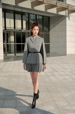 Grey Cape Blazer