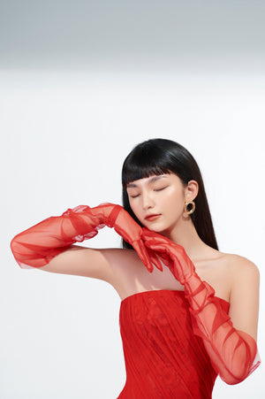 Red Tule Gloves