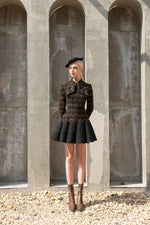 Kelly Dress Brown Tweed