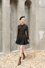 Kelly Dress Brown Tweed