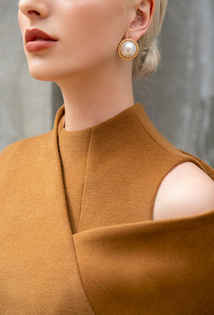 Melania Scarf Cape - Brown