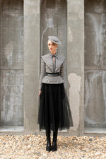 Jackie Jacket - Black and White Houndstooth
