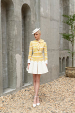 Kelly Dress Yellow Tweed