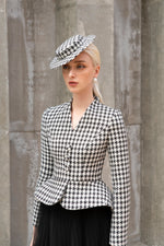 Bloom Blazer Black and White Houndstooth