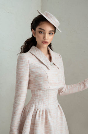 
            
                Load image into Gallery viewer, Rania Dress &amp;amp; Rania Jacket - Pale Pink
            
        