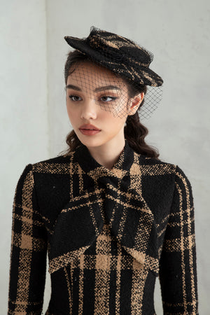 Wallis Hat - Brown Plaid