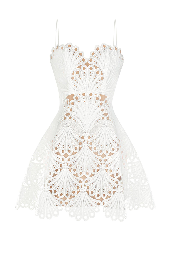 
            
                Load image into Gallery viewer, Scallop Lace Mini Dress
            
        