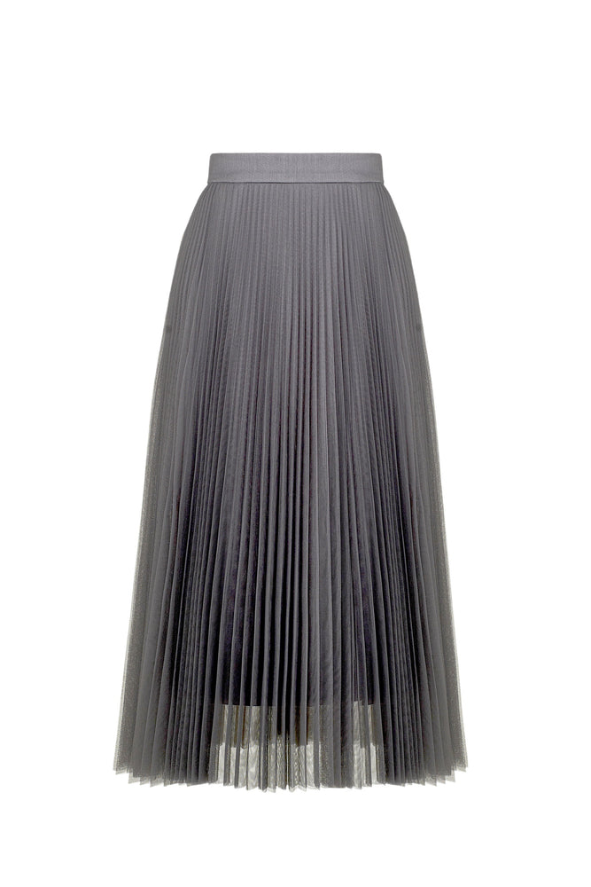 GREY PLEAT SKIRT